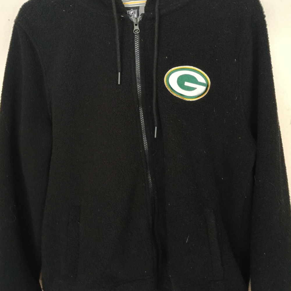 Black Fleece Hoodie with Green Bay Packers Logo